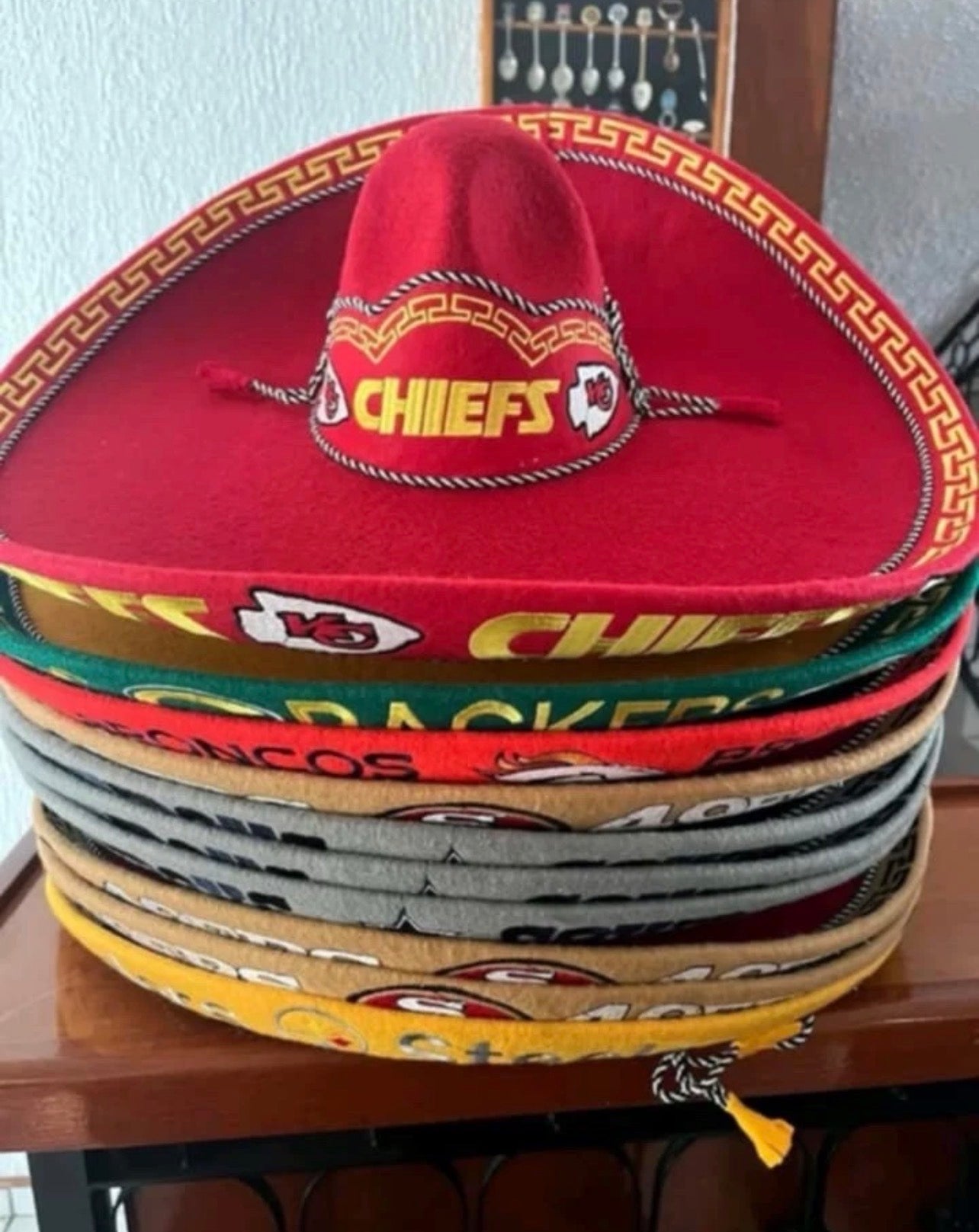 Any Team Soccer Football Baseball Mexican Charro Hat Sombrero Mariachi Adult One Size