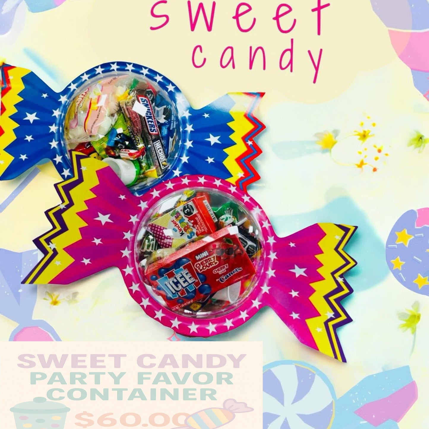 Sweet Candy Dulcero Party Favor Container 10 Pcs.