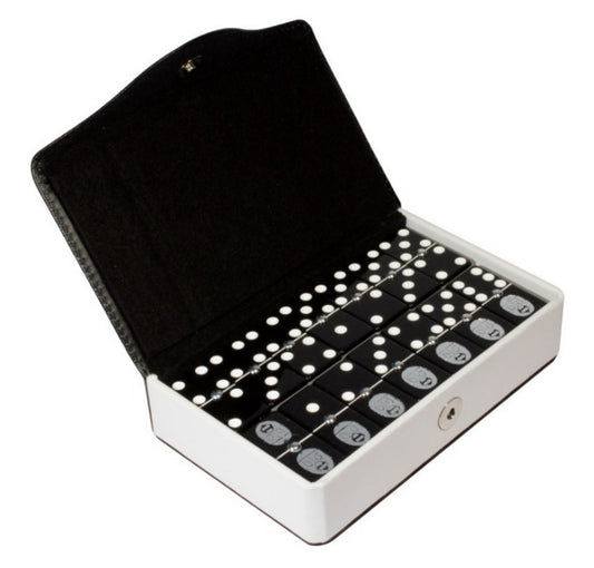 Dominoes Set Lucha Libre Hijo Del Santo México in Faux Leather Case Domino