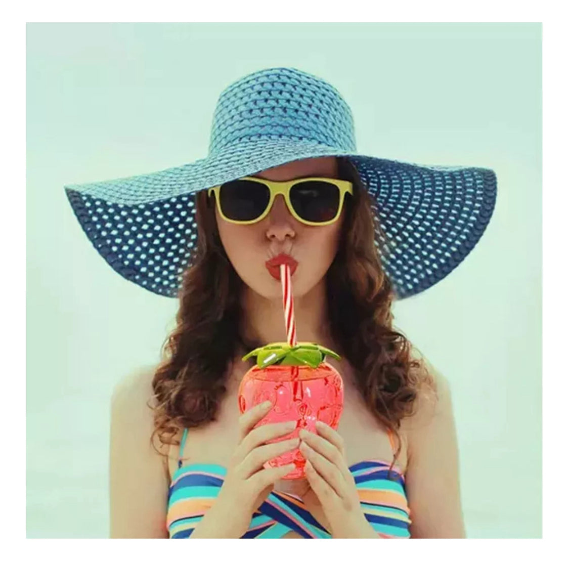 Strawberry Party Cups 500ml Cup 10Pcs.