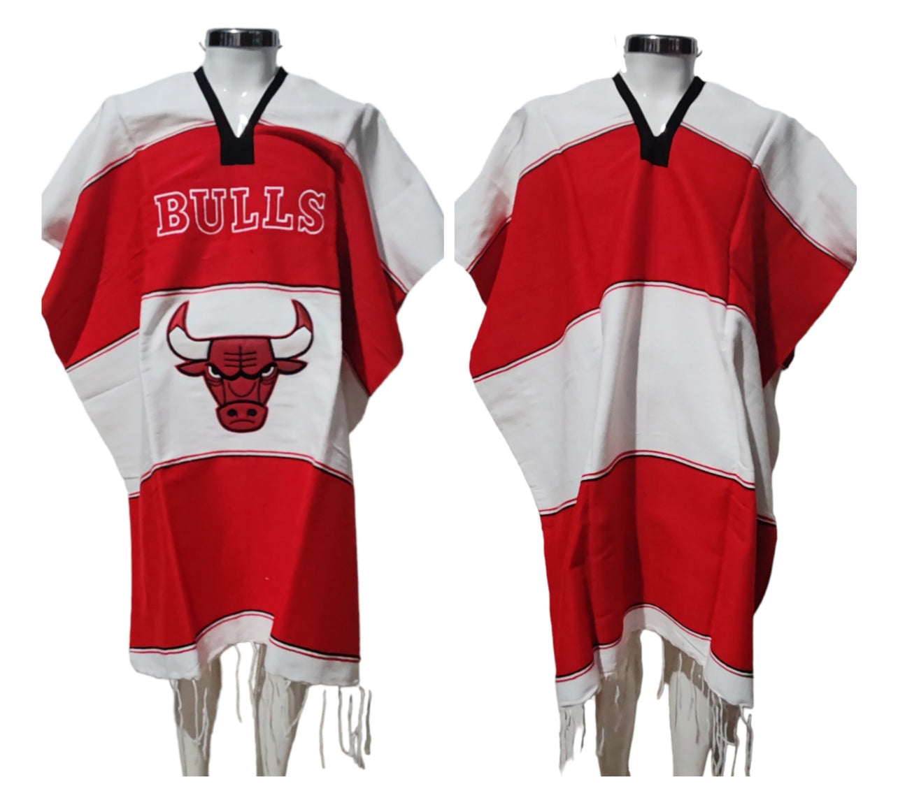 Chicago Bulls Jorongo Sarape Mexican Poncho Artesanal Winter