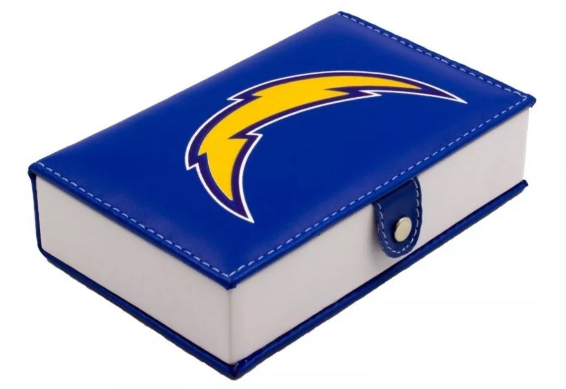Dominoes Set Los Angeles Chargers in Faux Leather Box