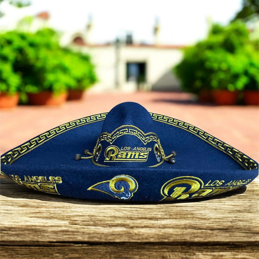 Los Angeles Rams Mexican Charro Hat Sombrero Mariachi Adult One Size
