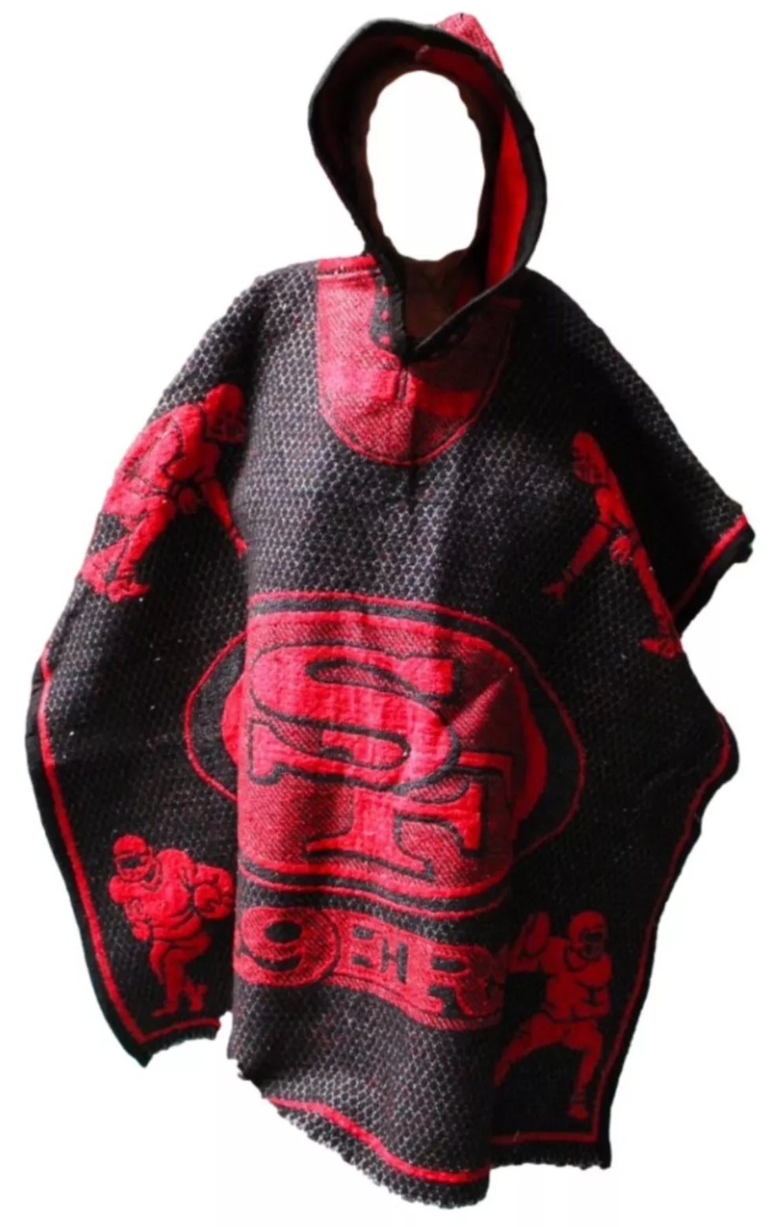 San Francisco 49ers Jorongo Zarape Hoodie Artesanal Mexican Poncho