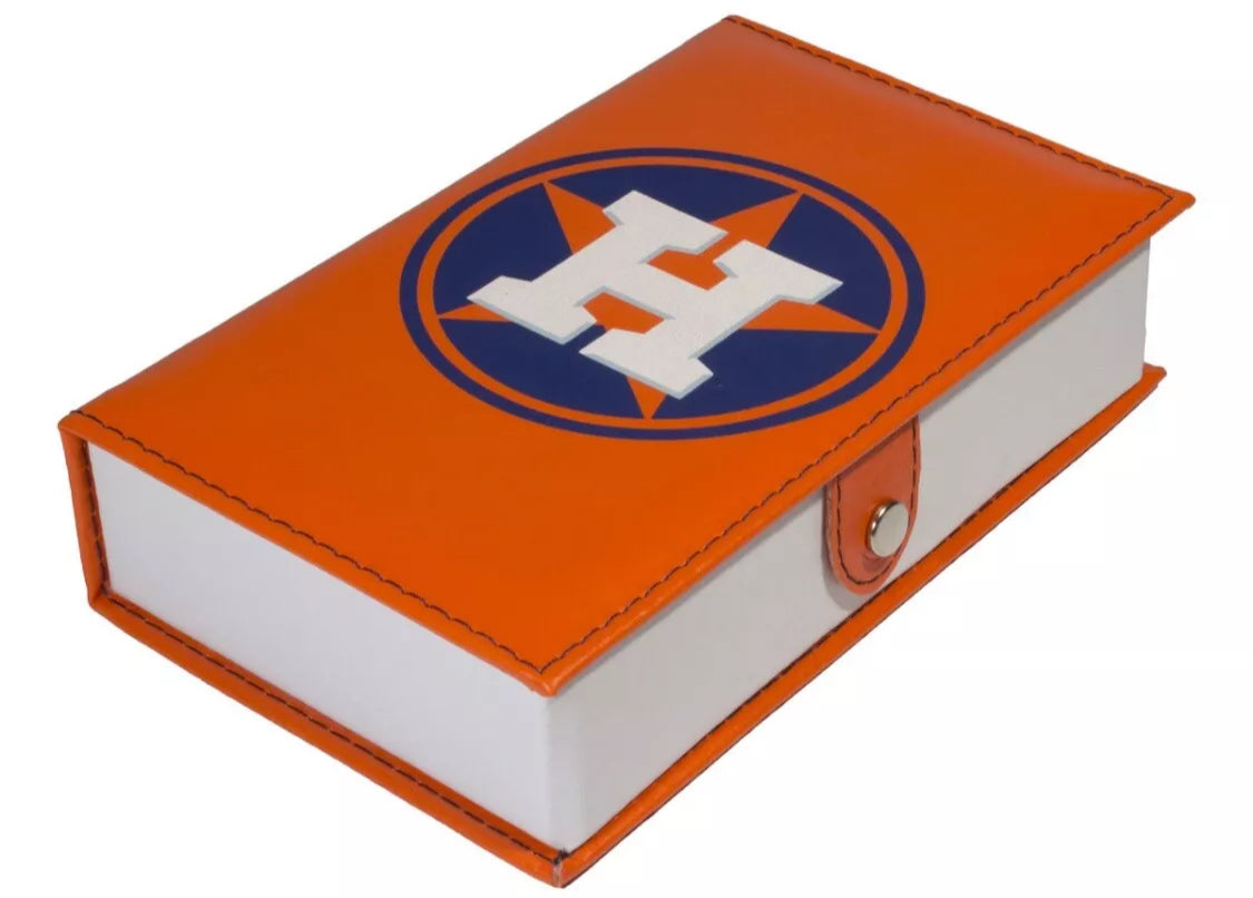 Professional Dominoes Set Houston Astros in Faux Leather Box Space City