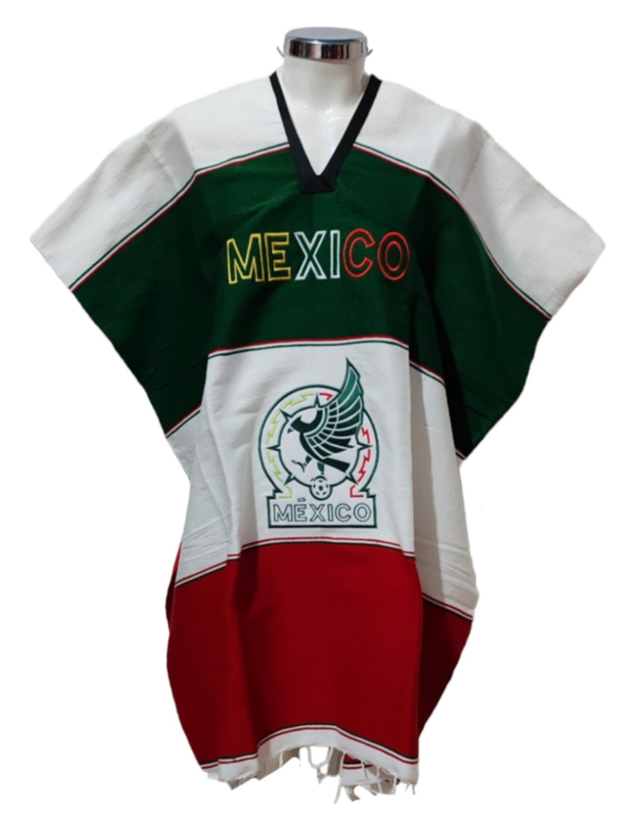 Selección Mexicana Jorongo Sarape Mexican Poncho Artesanal Winter