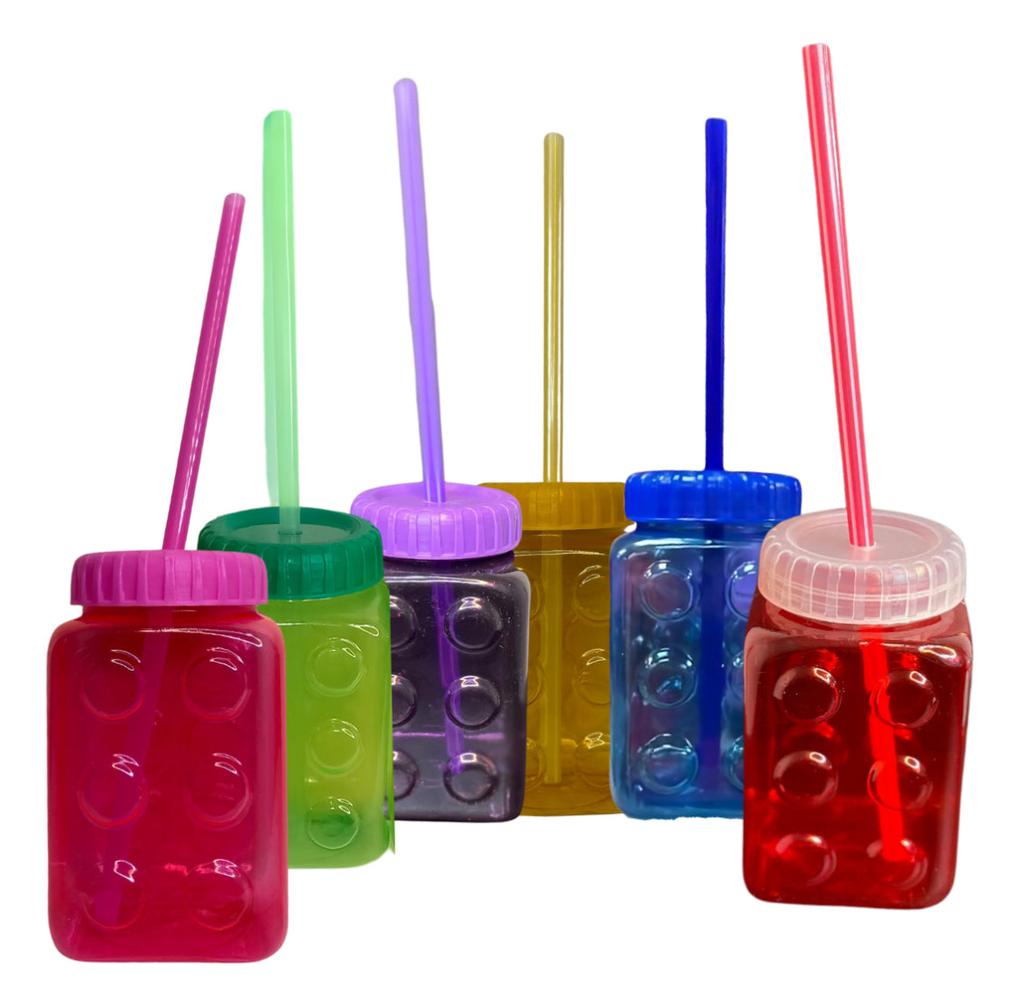 Birthday Party Cup Block Vaso Dulcero Candy Favor Goodie 20Pcs. Random Colors.