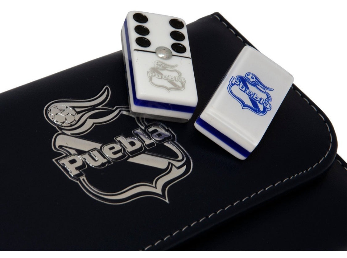 Dominoes Set Puebla FC in Faux Leather Box Domino