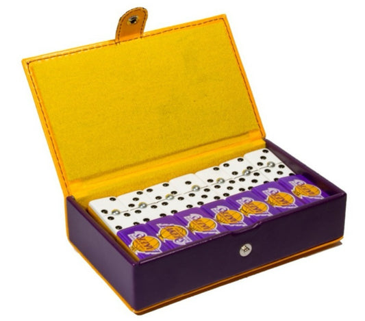 Dominoes Casino Set Los Angeles Lakers Dominoes + Cubilete Domino