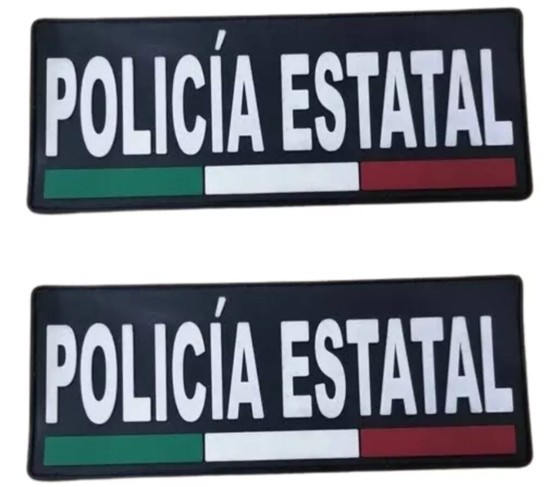 Policía Estatal Tactical Military Patch Hook & Loop Patch Bulletproof Vest PVC