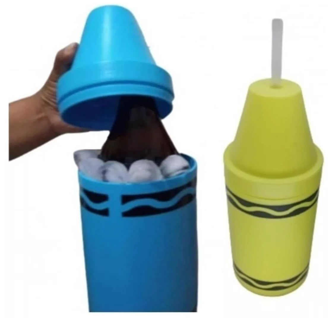 CrayonChela Cup Vaso Michelada, Caguama. Jumbo 880ml Crayola Party (20 Cups)