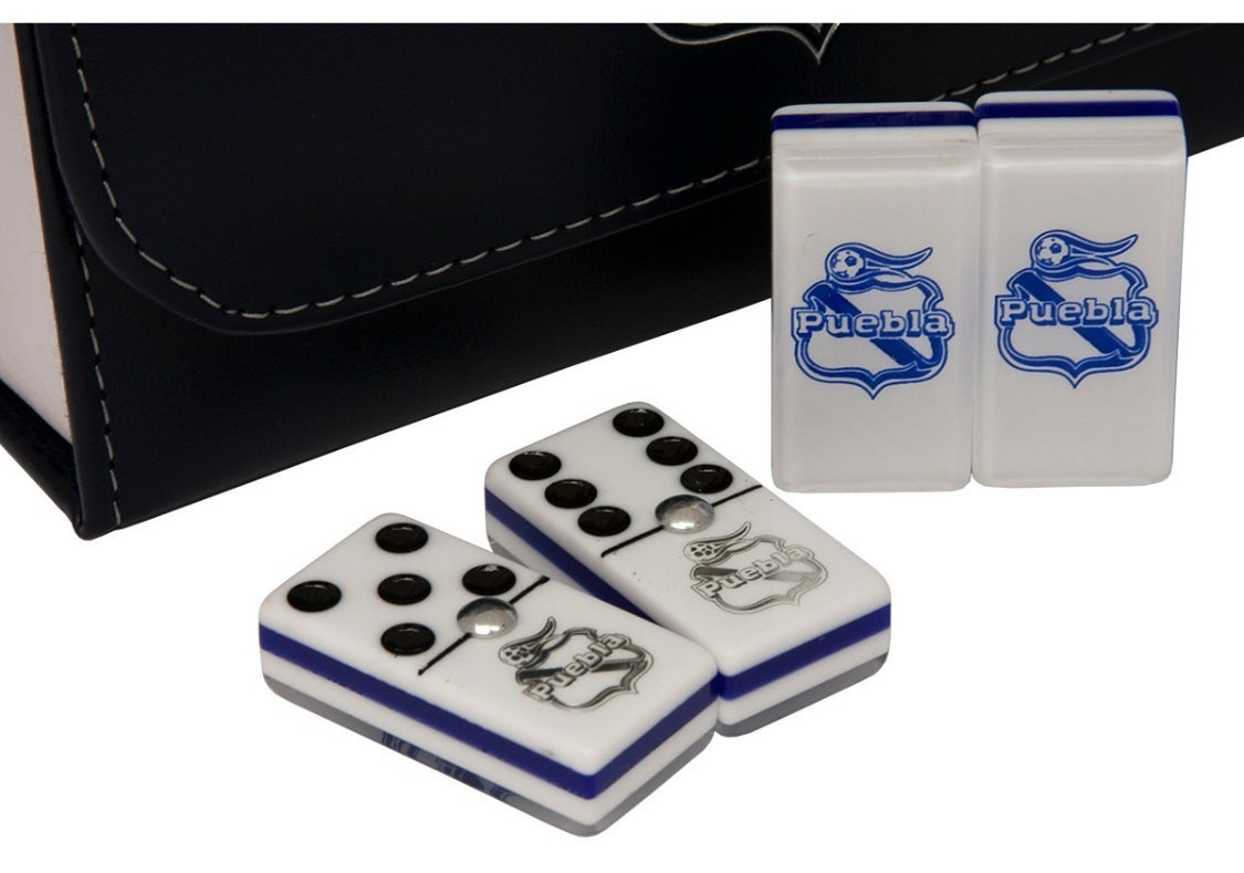 Dominoes Set Puebla FC in Faux Leather Box Domino