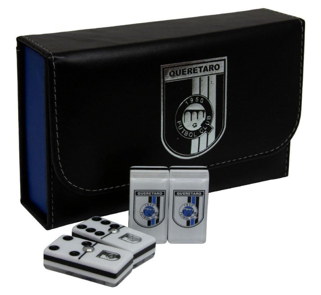 Dominoes Set Gallos Blancos Querétaro México in Faux Leather Case Domino