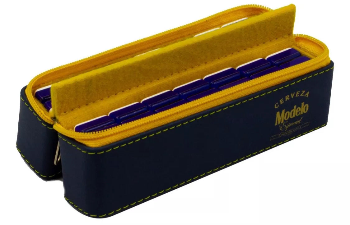 Professional Domino Set "Modelo Especial" in Faux Leather Box.