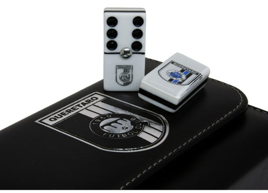 Dominoes Set Gallos Blancos Querétaro México in Faux Leather Case Domino