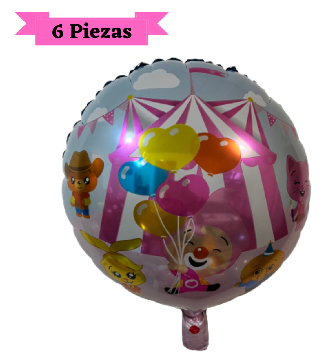 12 Pcs. Balloons Globos de Payasito 68cm. Fiesta Cumpleaños Birthday Party Pink