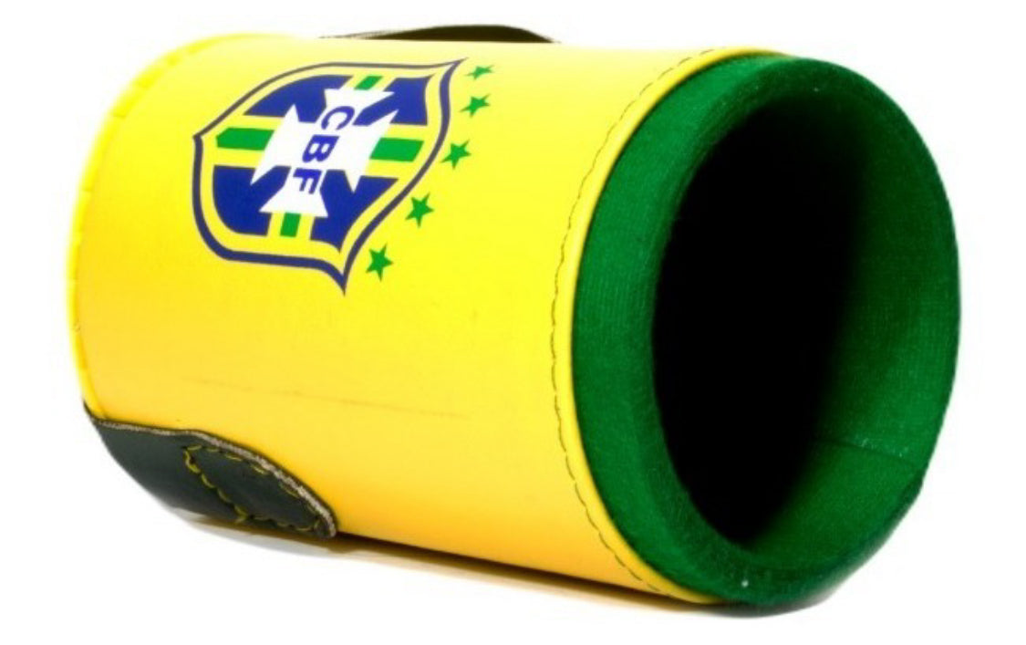 Dominoes Set Cubilete Brazilian Football Confederation Faux Leather Case Domino