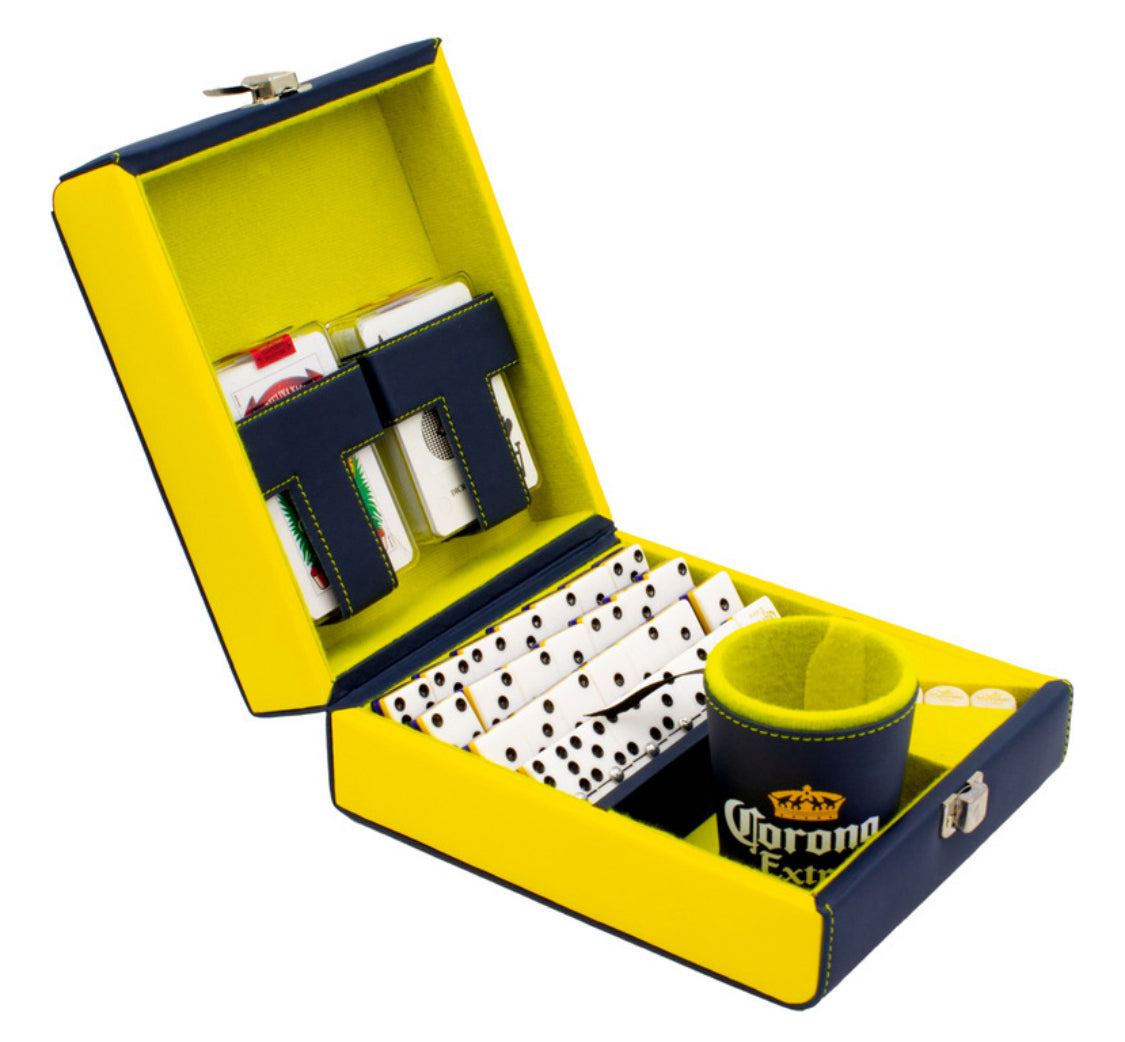Dominoes Corona Set Special Edition + Poker Cards + Dice Set