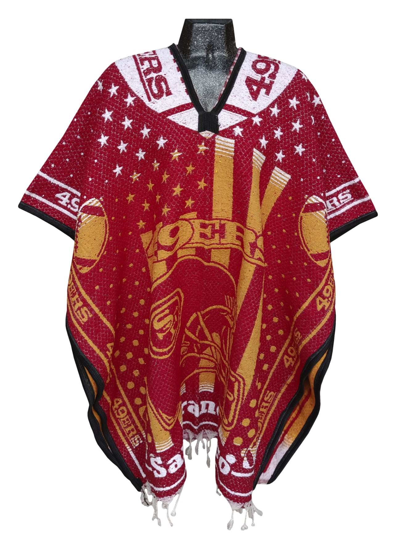 San Francisco 49ers Jorongo Sarape Mexican Poncho Artesanal Winter