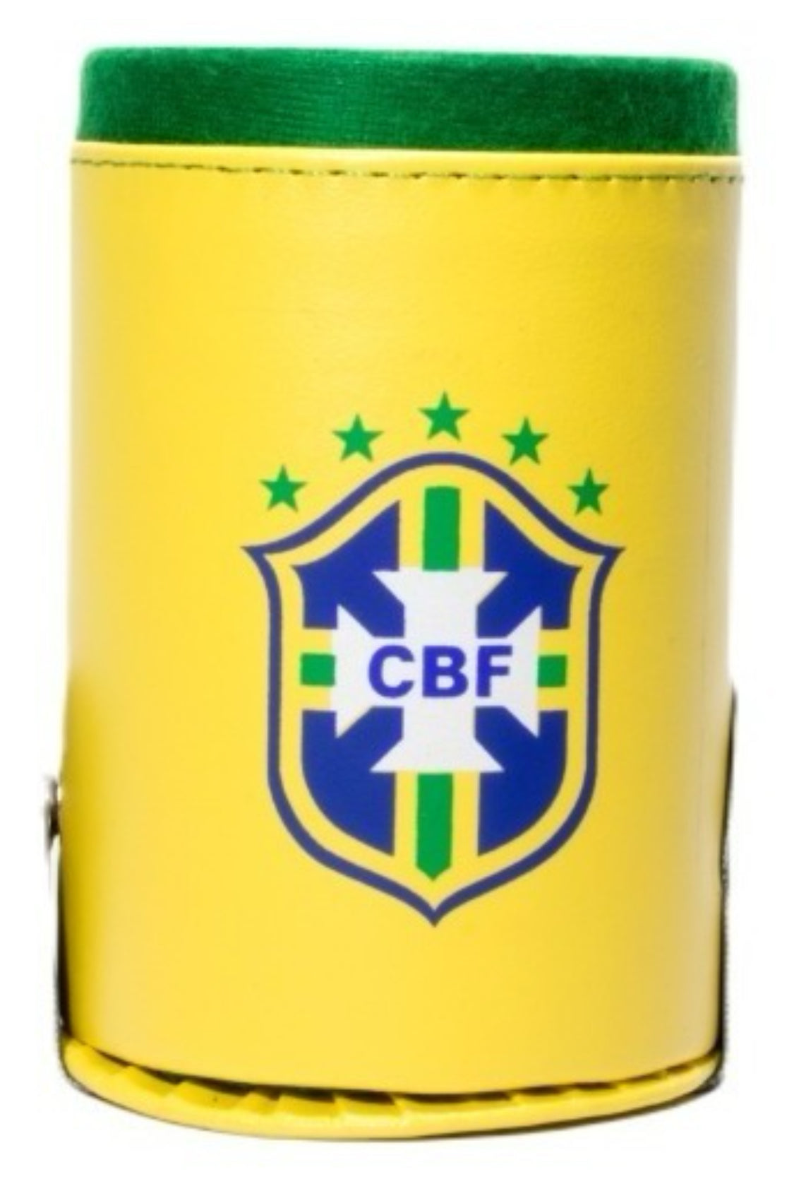 Dominoes Set Cubilete Brazilian Football Confederation Faux Leather Case Domino