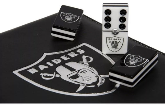 Dominoes Set Las Vegas Raiders in Faux Leather Box Domino