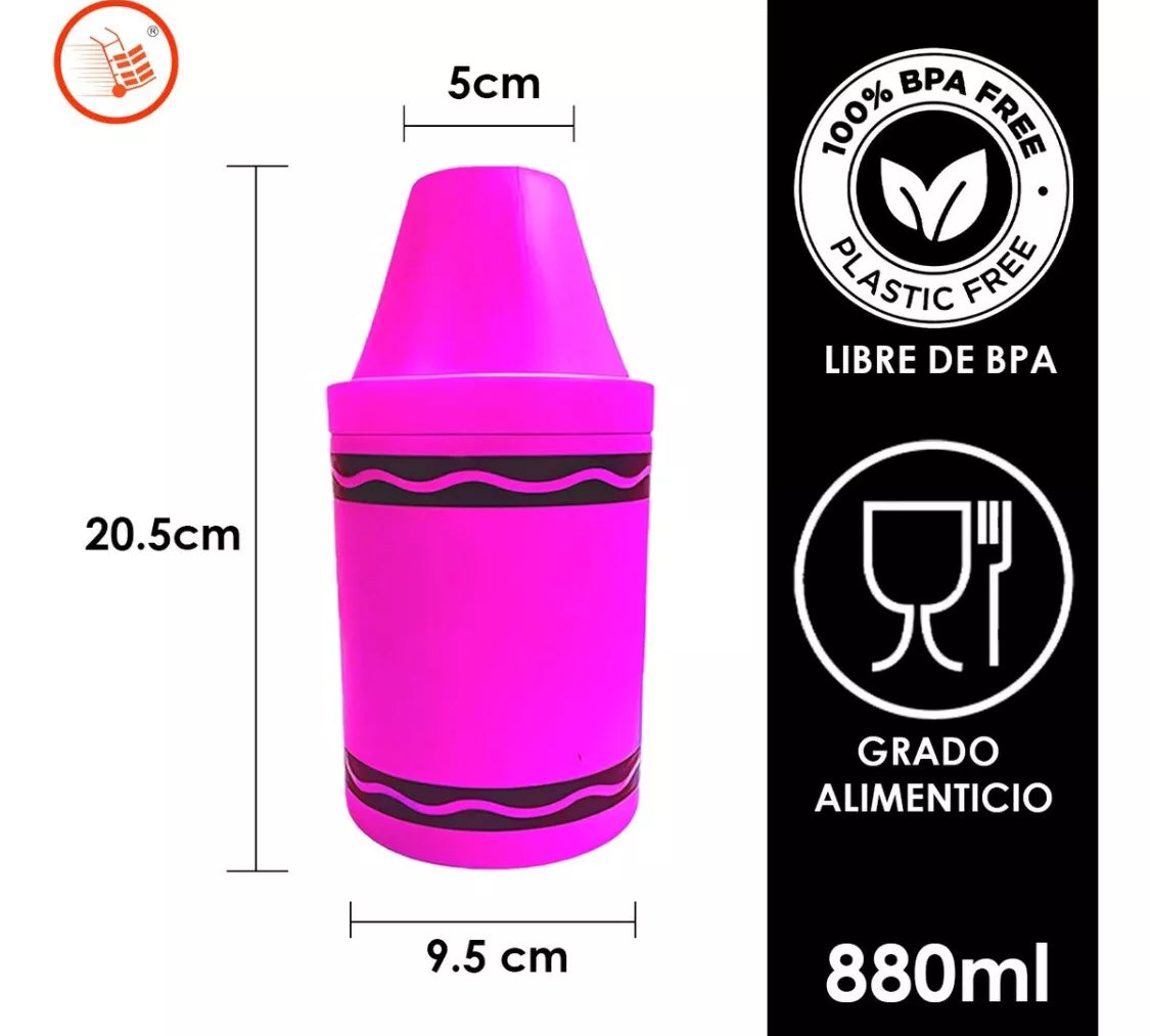 CrayonChela Cup Vaso Michelada, Caguama. Jumbo 880ml Crayola Party (20 Cups)