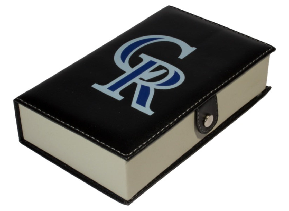 Dominoes Set Colorado Rockies in Faux Leather Case Domino