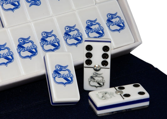 Dominoes Set Puebla FC in Faux Leather Box Domino