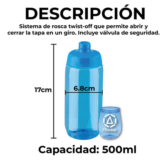 Payasito Clown Birthday Party Reusable Bottles 500ml. (20 Bottles)