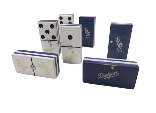 Dominoes Set Los Angeles Dodgers in Faux Leather Case Domino LA