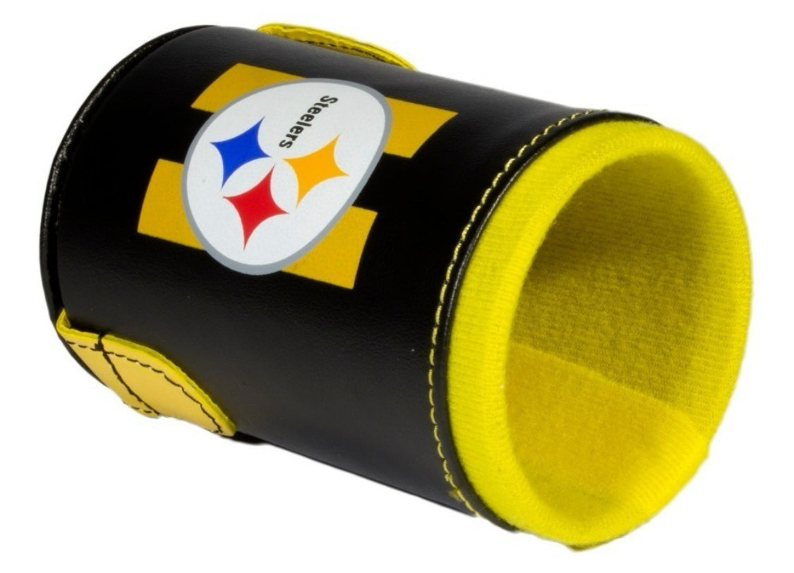 Cubilete Set Pittsburgh Steelers Faux In Leather Case Dice Set