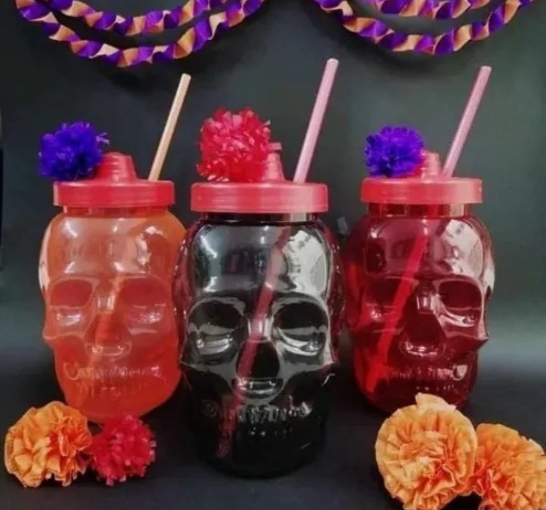 Skull Cup Calavera Party Cups Michelada Margarita Día De Muertos Halloween 20pk
