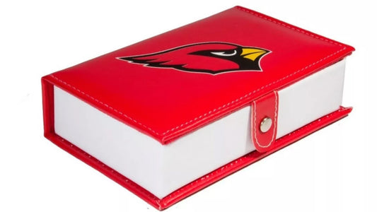 Professional Dominoes Set Arizona Cardinals In Faux Leather Case