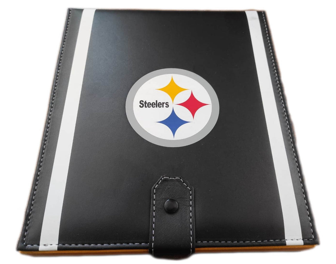 Dominoes Set Pittsburgh Steelers in Faux Leather Case Domino Jumbo