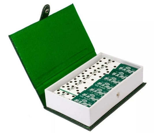 Dominoes Set New York Jets in Faux Leather Case Domino