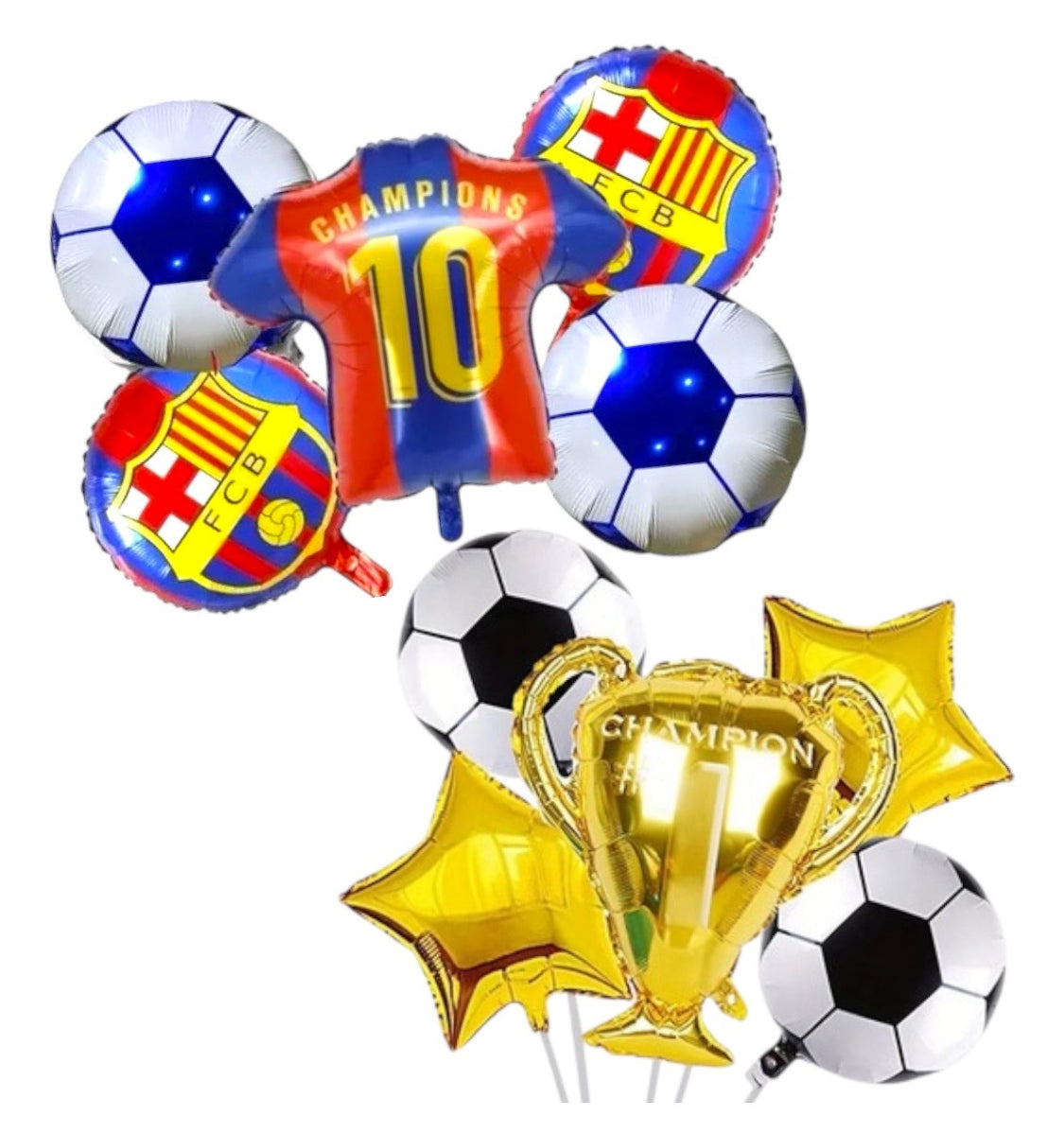 10 Pcs. Barcelona Balloons Globos Kit de Fiesta Cumpleaños Birthday Party