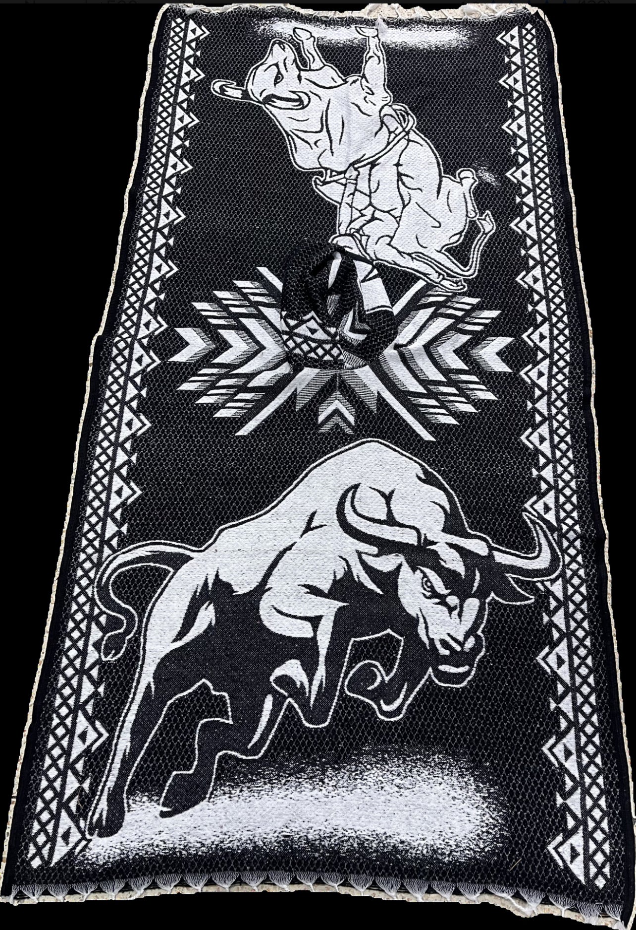 Rodeo Jorongo Poncho American Sarape Artesanal Winter Bull Cowboy