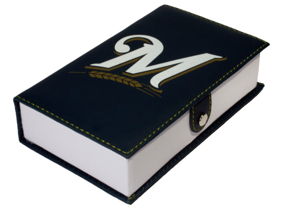 Dominoes Set Milwaukee Brewers in Faux Leather Case Domino