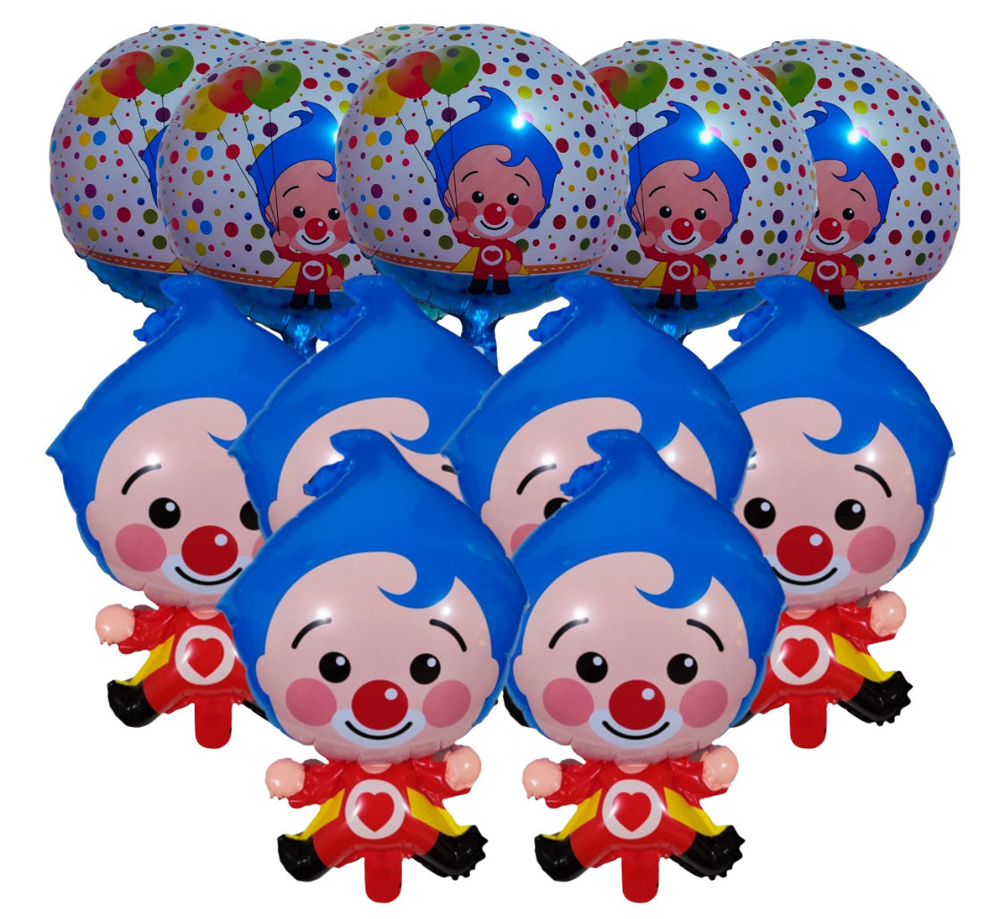 12 Pcs. Balloons Globos de Payasito 68cm. Fiesta Cumpleaños Birthday Party