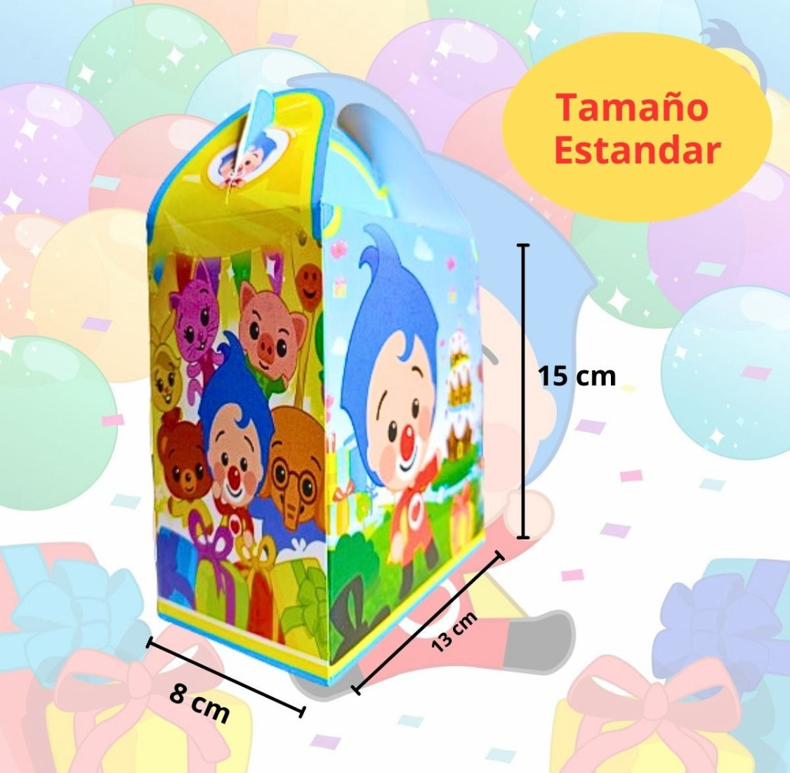 20 Guests Invitados Party Kit 80 Pcs. Vasos, Platos Dulceros y Broches Payasito