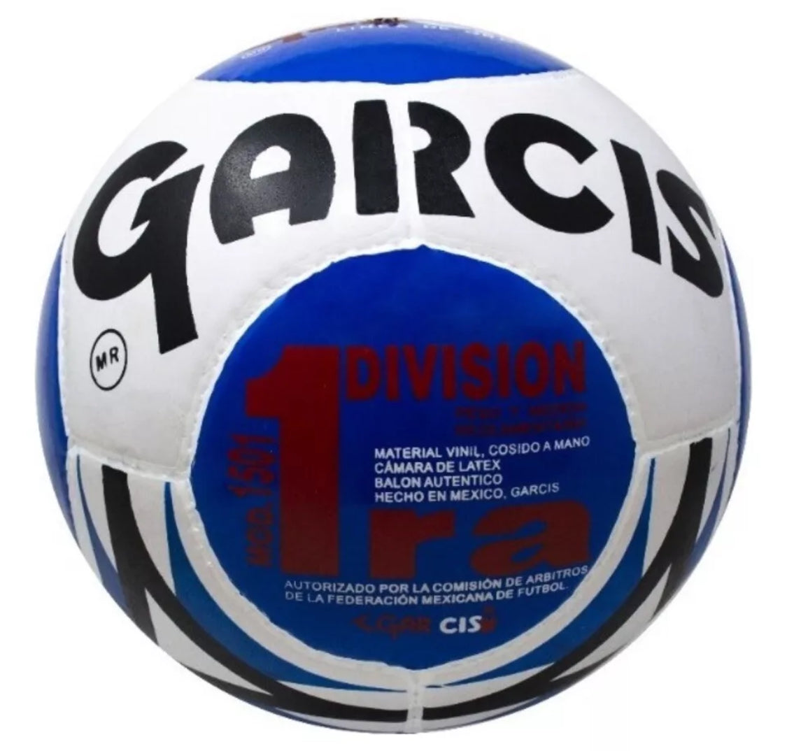Garcis Soccer Ball Pelota #5 México 14 Paneles. Balón Oficial Mexicano 1501 Azul
