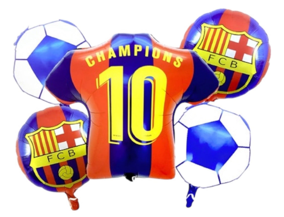 10 Pcs. Barcelona Balloons Globos Kit de Fiesta Cumpleaños Birthday Party