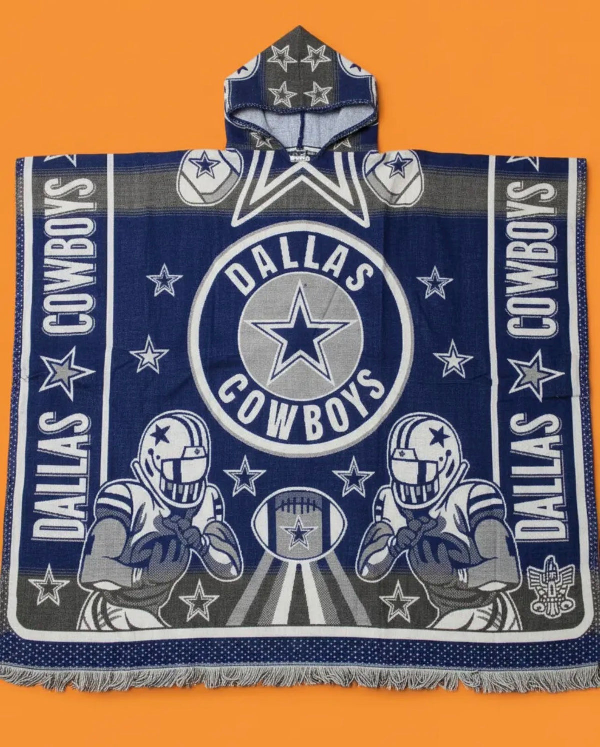 Dallas Cowboys Jorongo Sarape Hoodie Artesanal Mexican Poncho