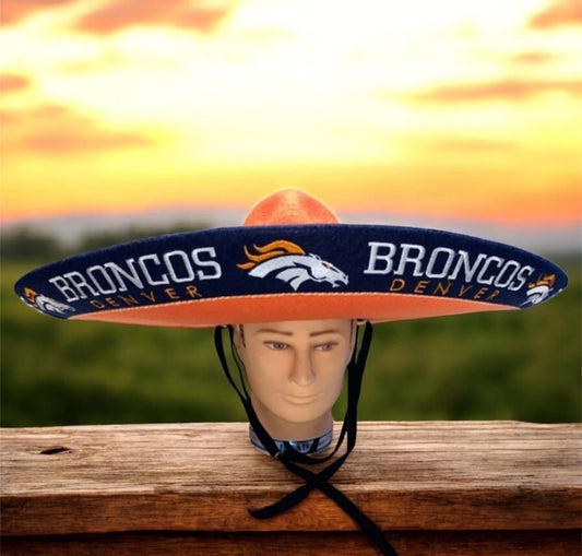 Denver Broncos Mexican Charro Hat Sombrero Mariachi Adult One Size