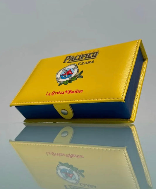 Cerveza Pacifico Dominoes Set in Faux Leather Case Domino