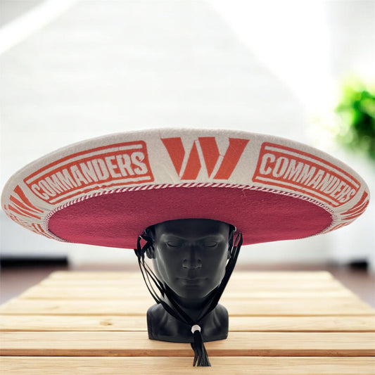 Washington Commanders Mexican Charro Hat Sombrero Mariachi Adult One Size