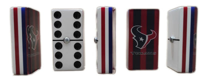 Dominoes Set Houston in Faux Leather Case Domino