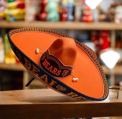 Chicago Bears Mexican Charro Hat Sombrero Mariachi Adult One Size