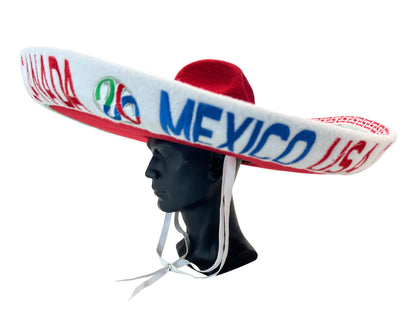 Mexico USA Canada FIFA World Cup Charro Hat OSFA Sombrero Copa del Mundo Red