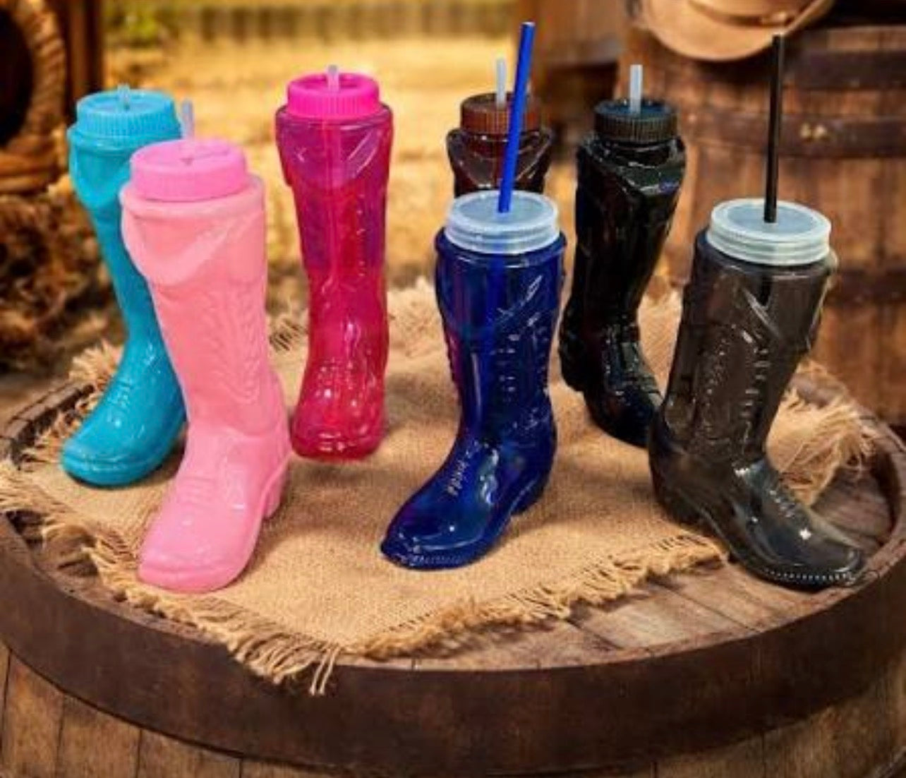 Cowboy Boot Cups 1L Birthday Party Cups 10Pcs.